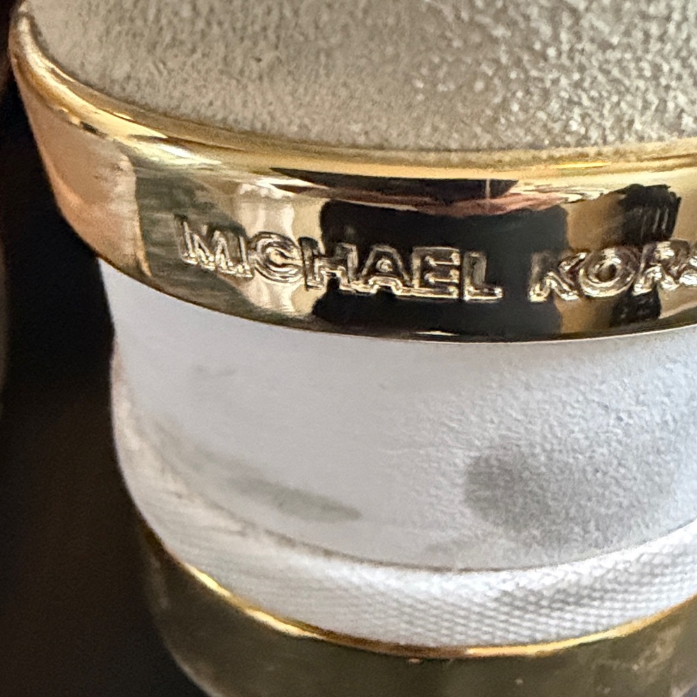 Michael Kors Ivory Shimmer Slip-On Wedge Sneakers Size 10M - Picture 5 of 10